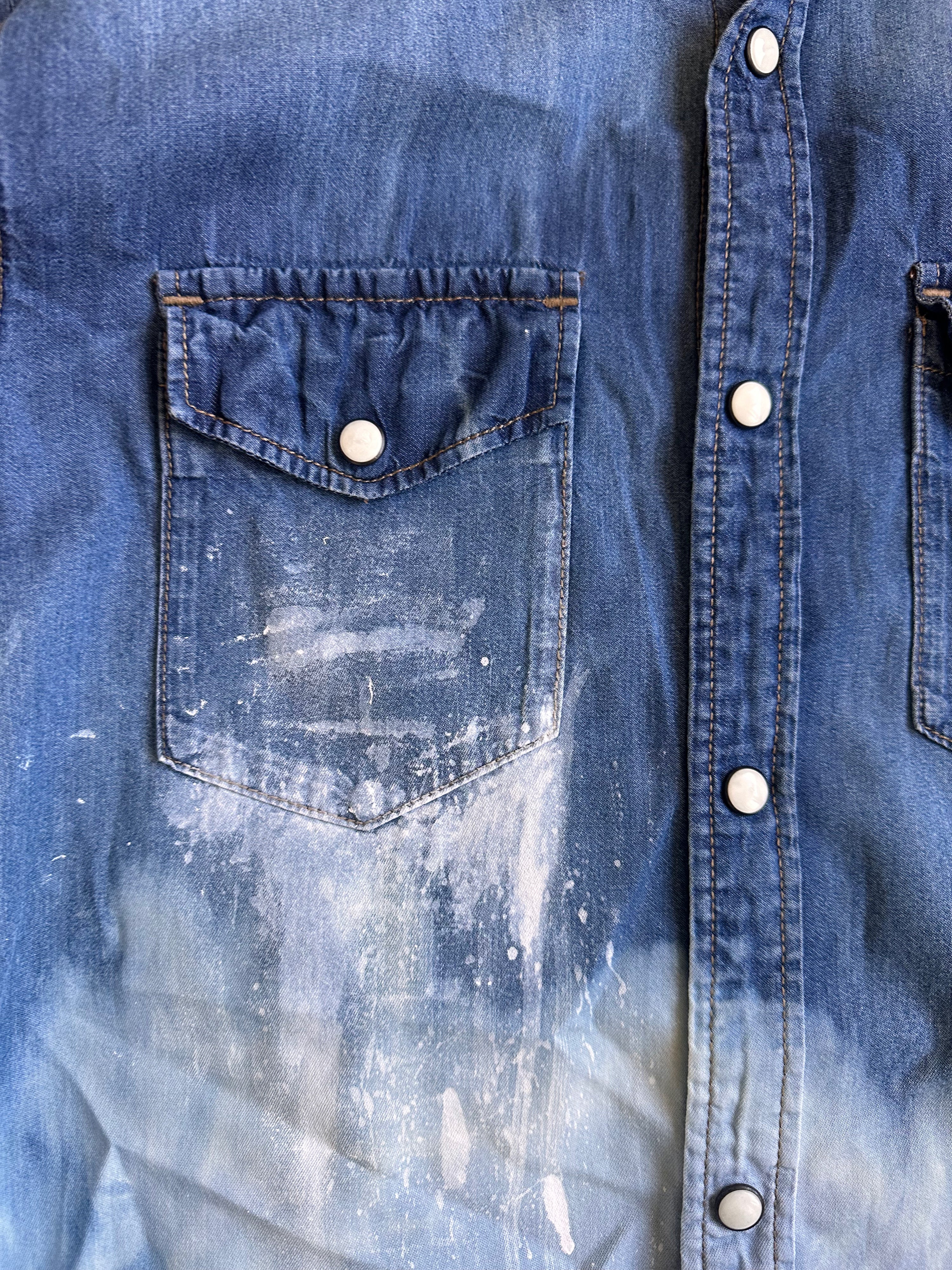 Denim Shirt “Hands in Thistle”