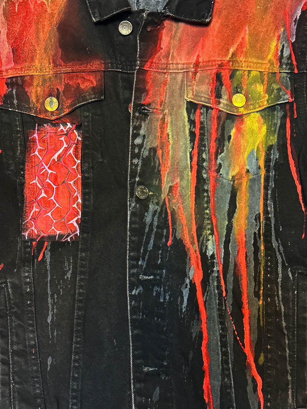 Custom Denim Jacket “Melting Rose”