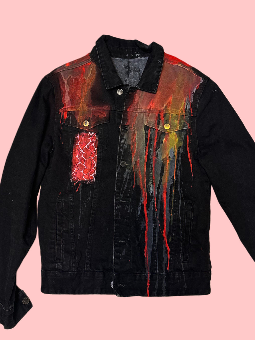 Custom Denim Jacket “Melting Rose”