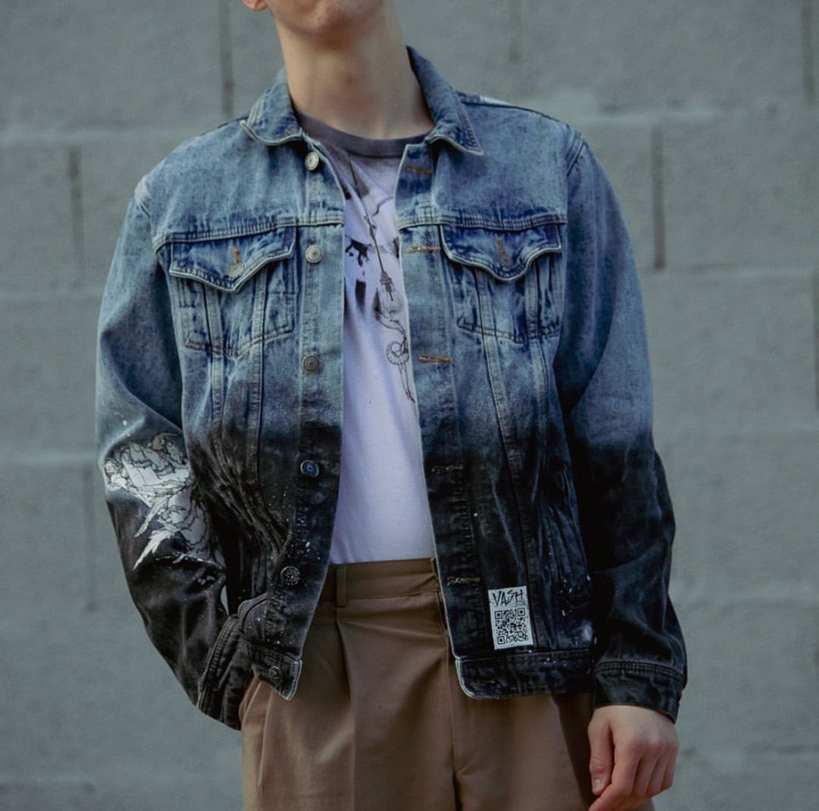 ✋ Original Art Denim Jacket “Dürer’s Hands”