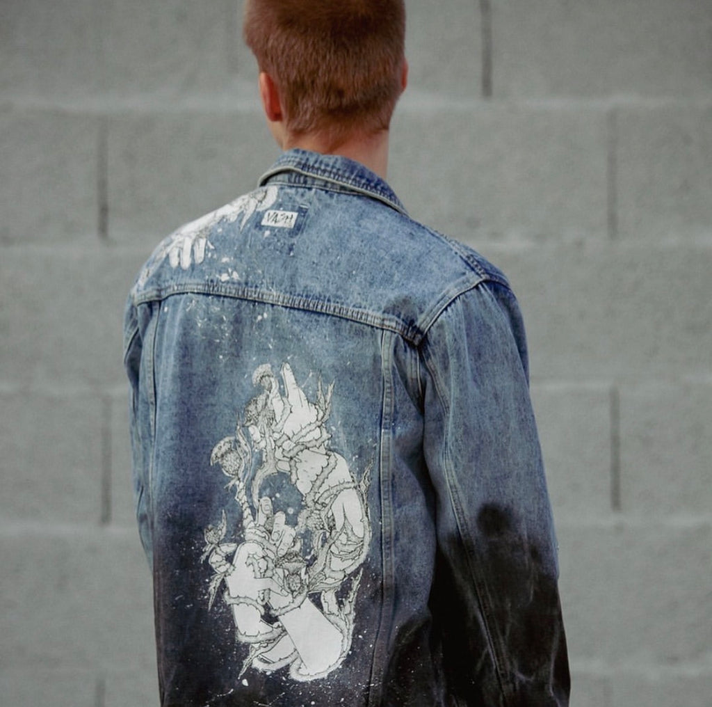 ✋ Original Art Denim Jacket “Dürer’s Hands”
