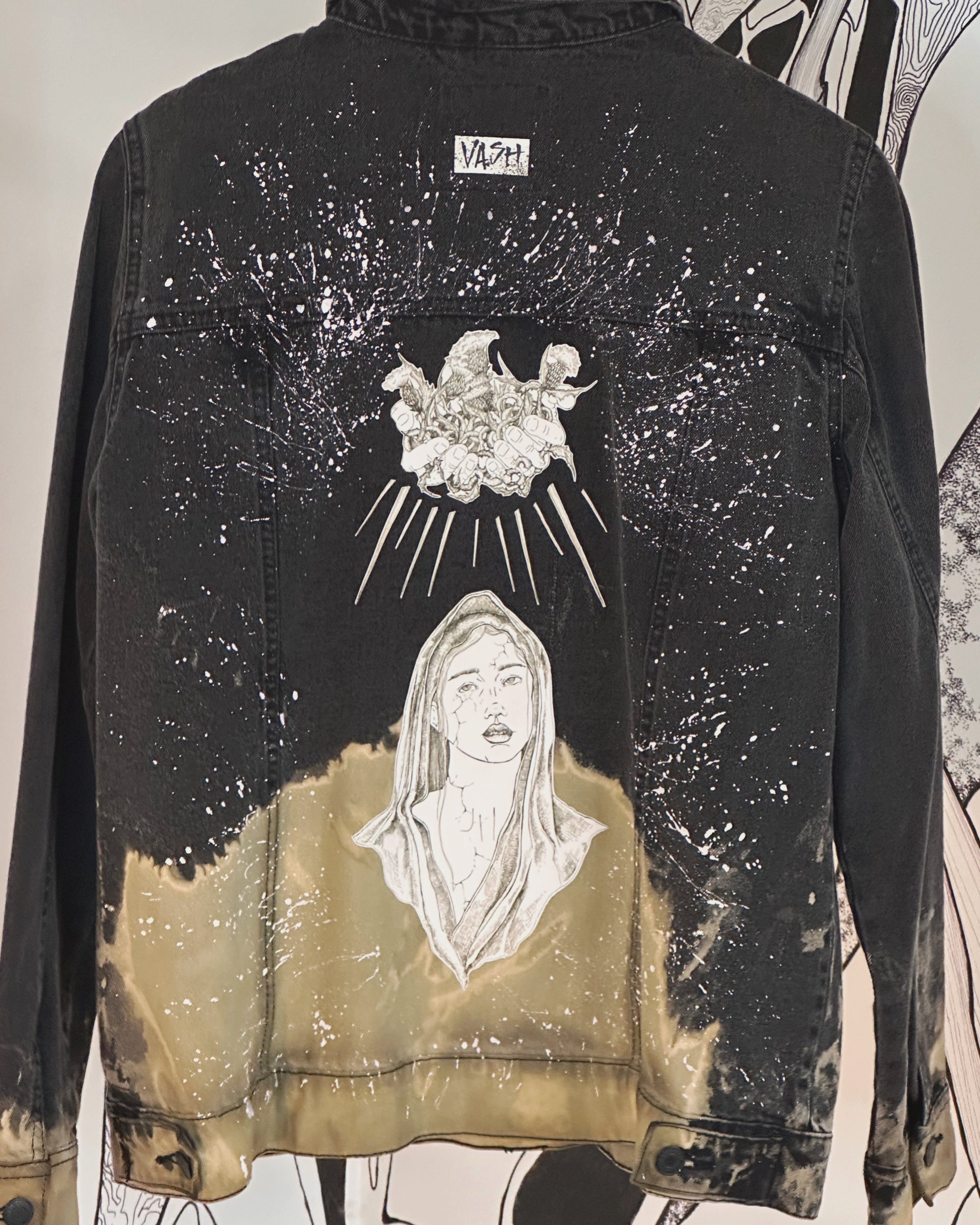 👑 Custom Denim Jacket “Madonna”