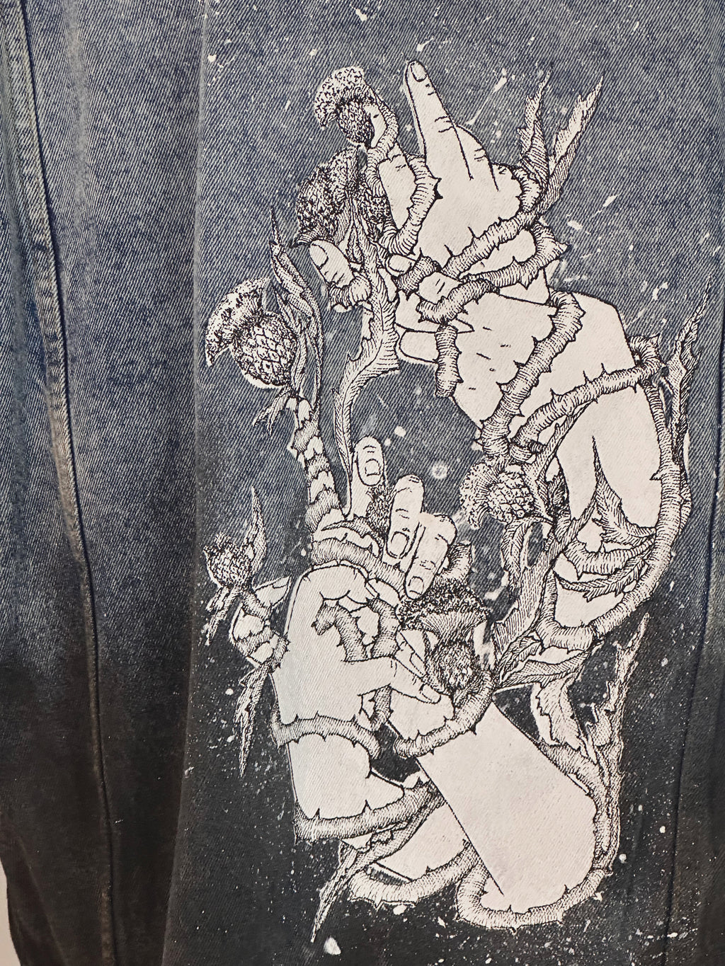 ✋ Custom Denim Jacket “Dürer’s Hands”