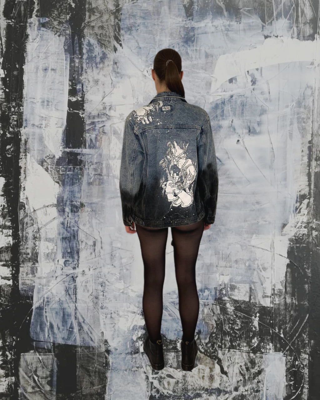 ✋ Custom Denim Jacket “Dürer’s Hands”