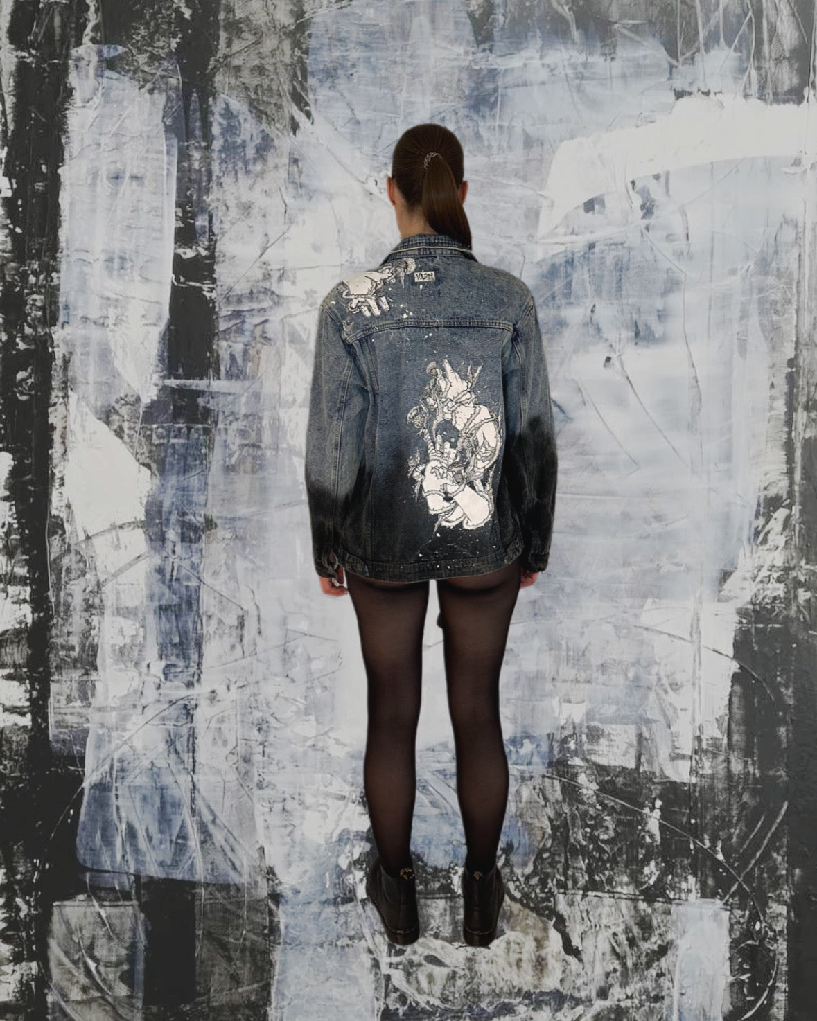 ✋ Custom Denim Jacket “Dürer’s Hands”