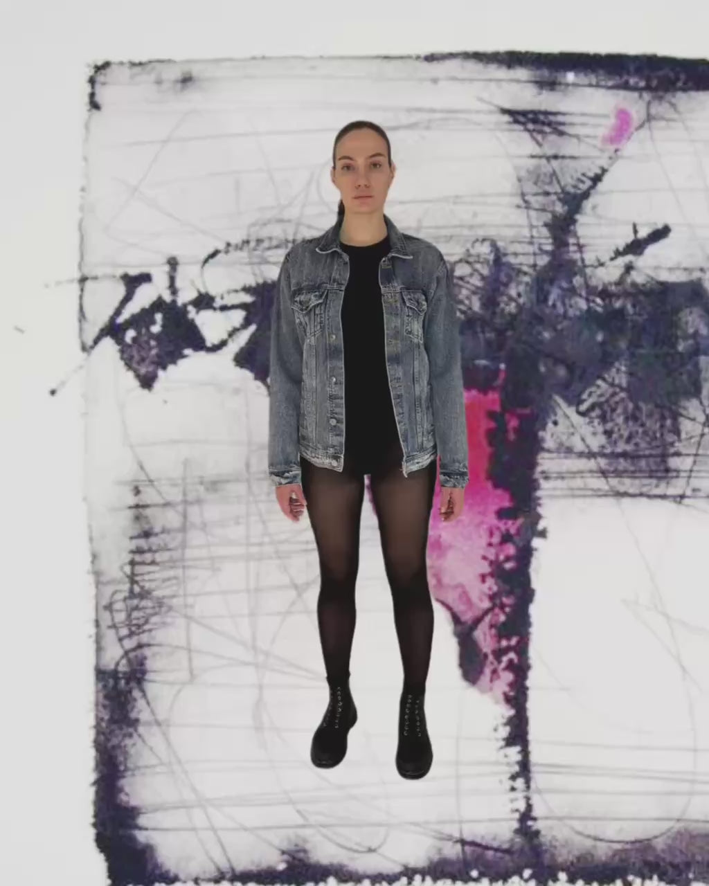 🎨 Custom Denim Jacket “Girl with a Pearl Earring”